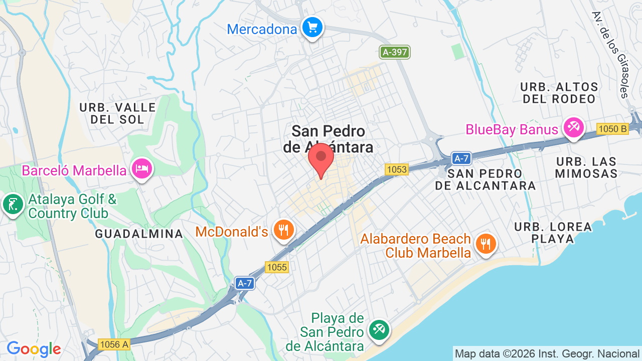 Map showing the location of Armonía San Pedro