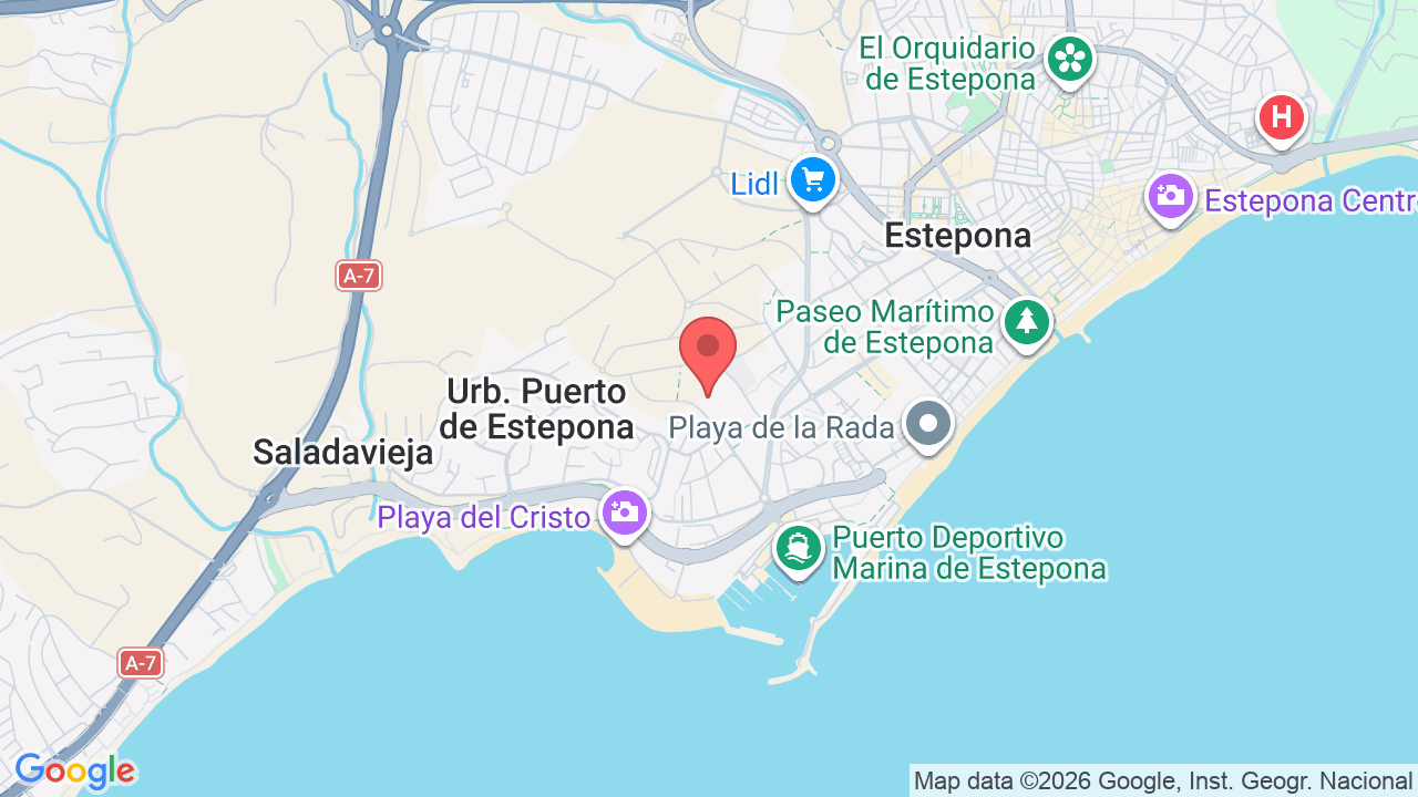 Map showing the location of Attire Estepona