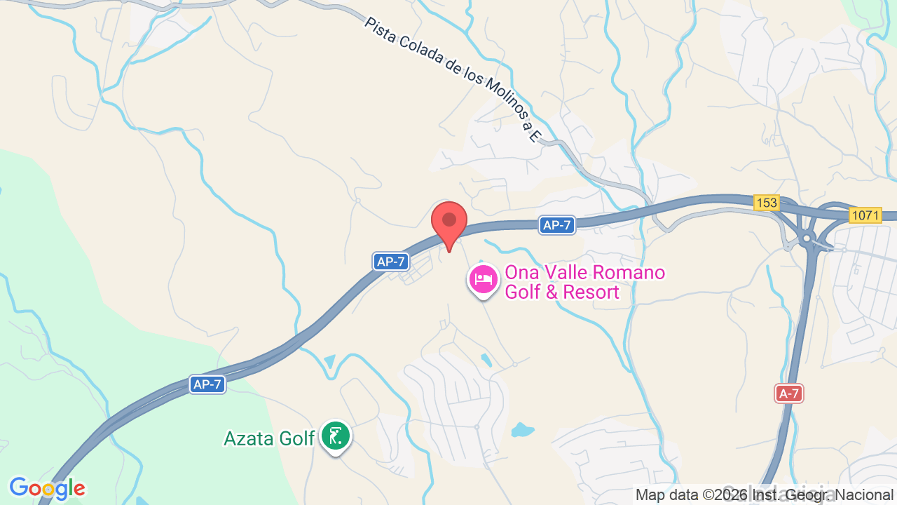 Map showing the location of Habitat Valle Romano