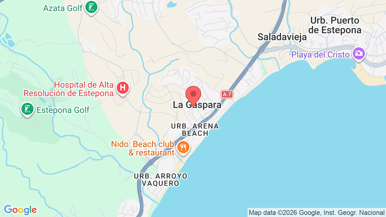 Map showing the location of Índigo Zenity Estepona