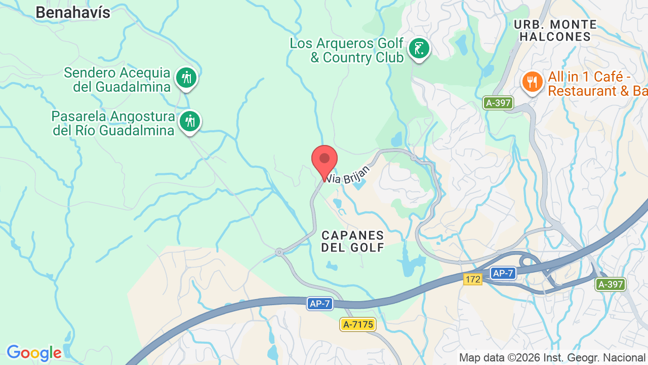 Map showing the location of La Finca de Jasmine