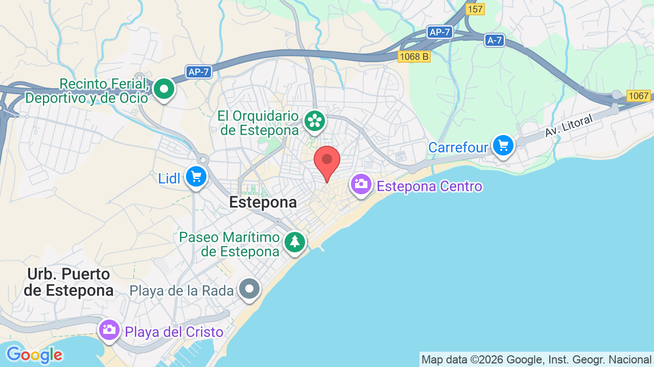 Map showing the location of Mirador de Estepona Hills