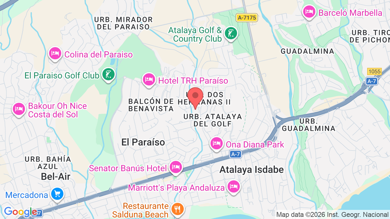Map showing the location of The Club Villas