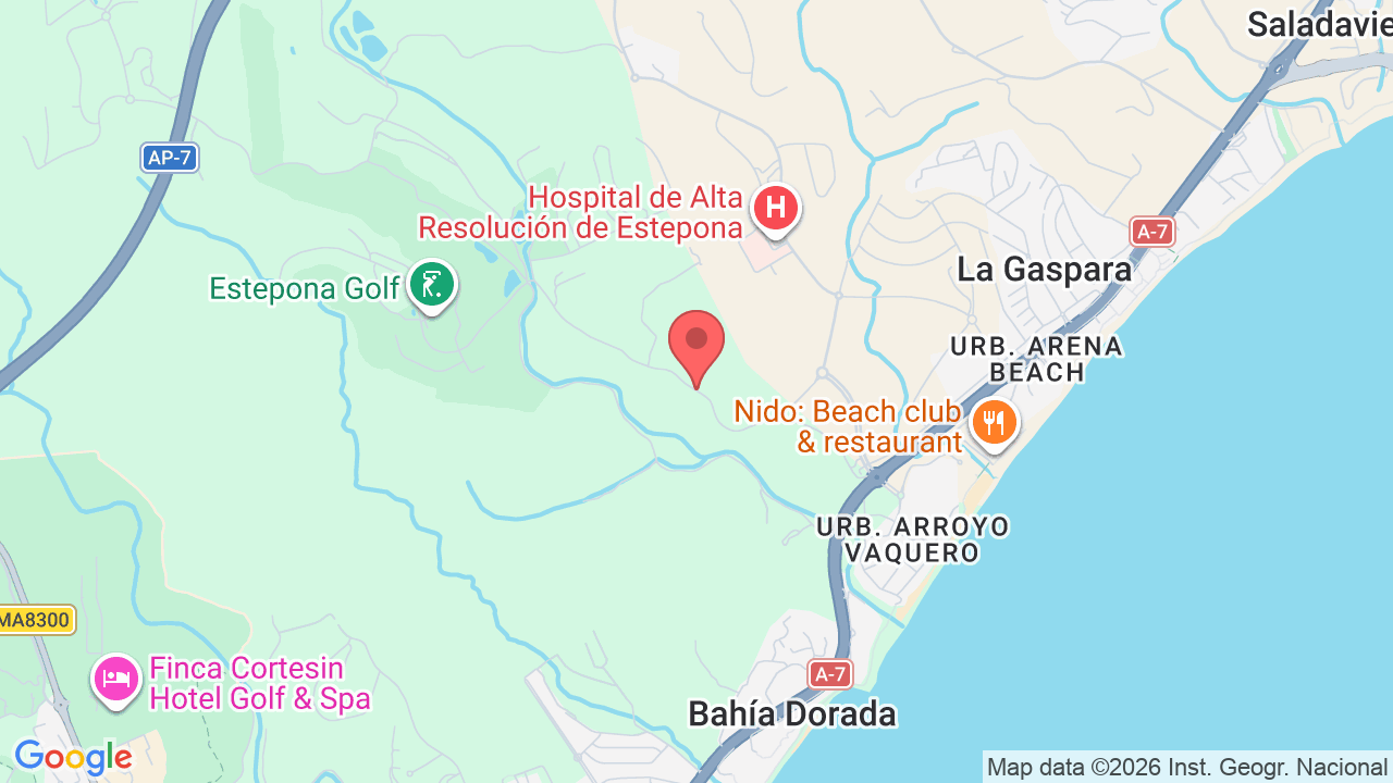 Map showing the location of The Palms at Estepona