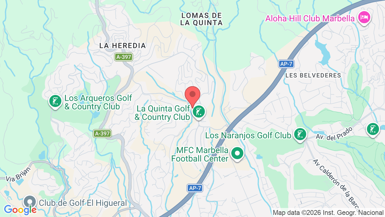 Map showing the location of The View Marbella